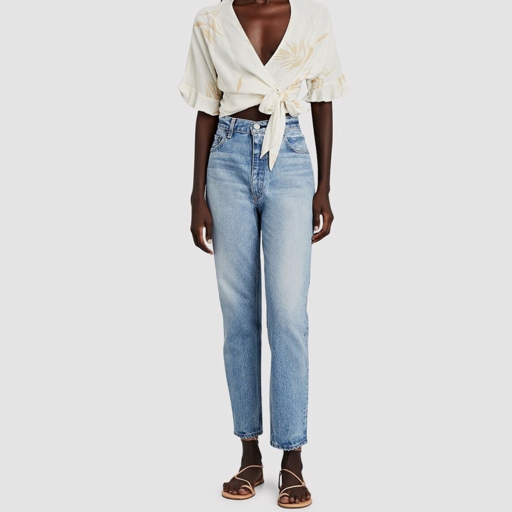 Moussy Vintage Japan Denim The Glen High Rise Straight Leg Classic 90s Ankle